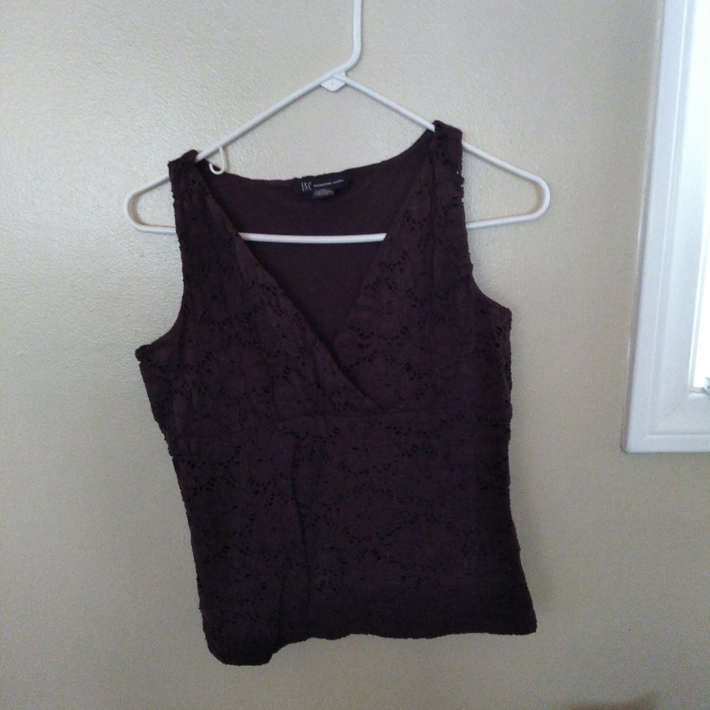 Brown lace top